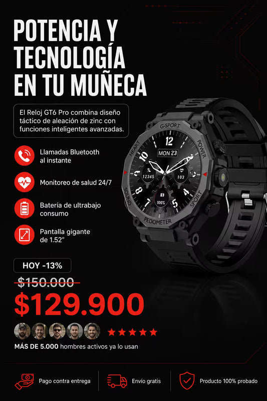 Reloj Inteligente Deportivo GT6 Pro