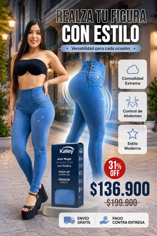 JEAN MUJER LEVANTA COLA